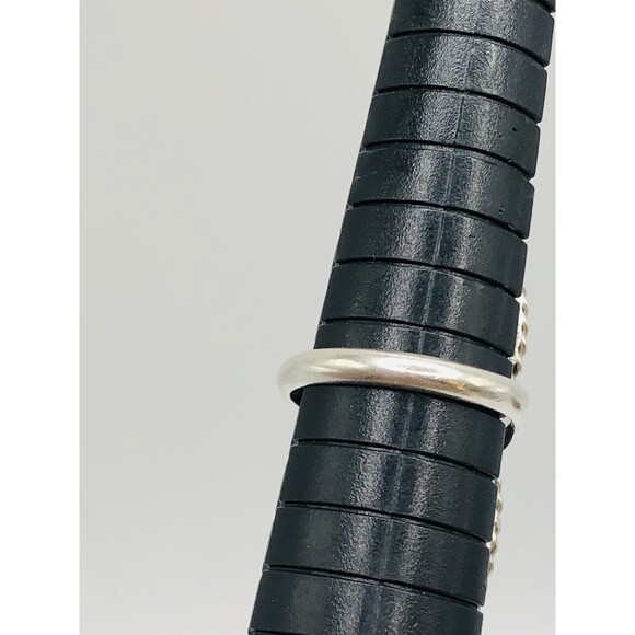 LEE CHARLEY JR ~NAVAJO STERLING ~TURQUOISE & MOTHER OF PEARL FEATHER RING-Signed - Picture 12 of 12